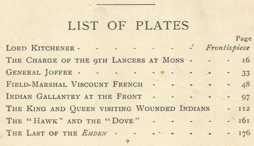 [List of Plates]