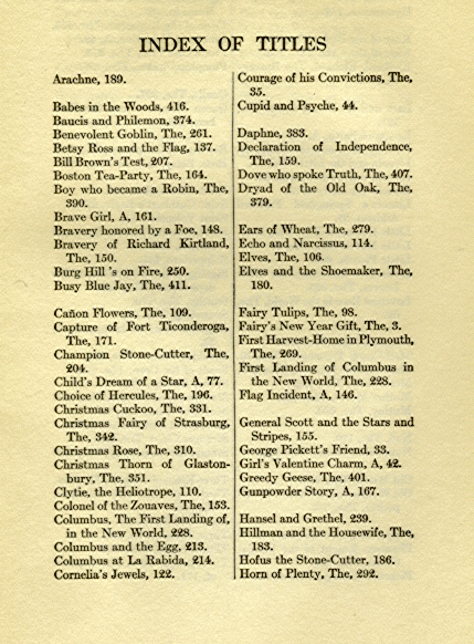 [Index of Titles Page 1 of 3]