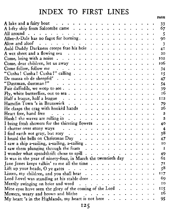 [Index to First Lines Page 1 of 3]