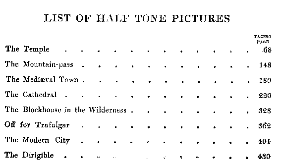 [List of Half-Tone Pictures]